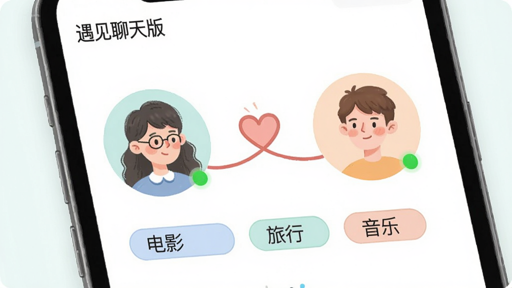 ���壺�����������Ȥƥ�书�ܽ��棬չʾ�����û�ͷ���빲ͬ��Ȥ��ǩ���硰��Ӱ���������С��������֡������֣�����Բ��ͷ�����Ҷ������м��������������ӣ��·�����������Ȥ��ǩ���Ű棺ͷ����У���ǩ�����·����������ס�������²廭���ɫ����͡�ϸ�ڣ�ͷ����������̵㣬��Ȥ��ǩʹ��Բ�Ǿ��ε׿򣬽������Ͻ���ʾ����������桱���������ʣ��ɾ����޶���Ԫ�ء�