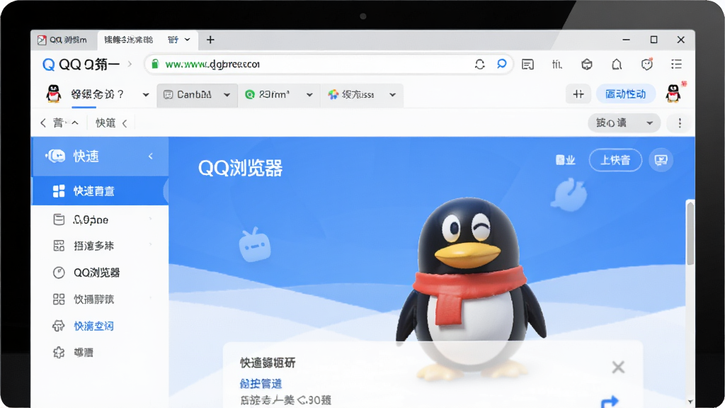 QQ������ĺ���ȫòԤ��ͼ������Ϊ������Ļ����ʾ��QQ����������棬����չ�ֵ�ַ������ǩҳ���ݵ������Ű�������������ִ���ƽ����ϸ�ڰ�����ɫϵ������QQ����ʶ����������ͨ͸���ɾ��޶���Ԫ��