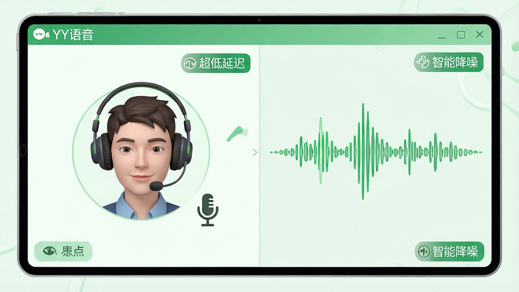 ���壺չʾ��YY�����������ĸ�������ͨ�����棬��λ�û����ڶԻ�����������˷�ͼ�������ɼ������֣����ҶԳƷ��������Ϊͨ����ͷ���Ҳ�Ϊ������̬ʾ�⡣�Ű棺���ֱ�ۣ�ͻ��ͨ��״̬������������£�ǳɫ����������ɫ��׺��ϸ�ڣ���Ļ��Ե��ע�������ӳ١��롰���ܽ��롱����������ɾ����ࡣ���ʣ�������Ⱦ���ɾ����޶���Ԫ�ء�