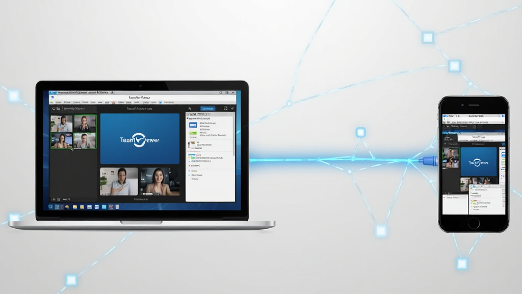 չʾTeamViewer��ƽ̨����ʾ��ͼ�����Ϊ�ʼǱ����ԣ��Ҳ�Ϊ�����ֻ����м��Է������������ӣ���̨�豸��Ļ����ʾTeamViewer���ƽ��棬����Ϊǳ��ɫ���䣬����ɾ�������������ͻ�����豸�������ԣ����ʸ��壬�޶���Ԫ��