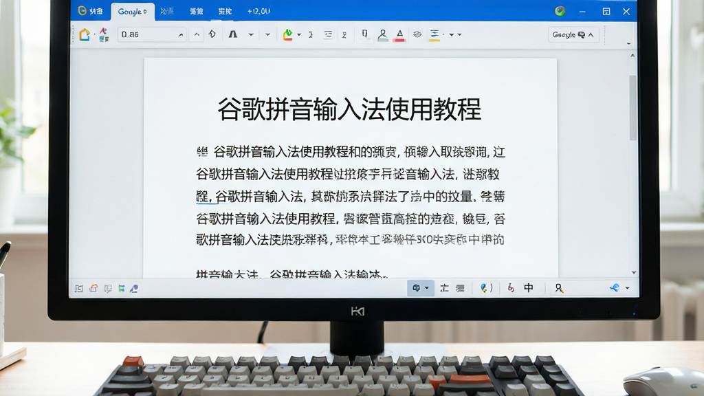 ���壺�ȸ�ƴ�����뷨�ڵ����ϵ�Ӧ�ó�������Ļ����ʾ�ĵ��༭ҳ�棬���뷨״̬��λ�����½ǡ����֣�������Ļռ�ݻ���󲿷֣�����ǰ�á��Ű棺�ĵ������������֣����뷨״̬����ʾ���С��֡����дʵ���������ɾ���ϸ�ڣ���Ļ�ϵ��ĵ�����Ϊ���ȸ�ƴ�����뷨ʹ�ý̡̳������ʣ����壬ϸ�ڷḻ���޶���Ԫ�ء�