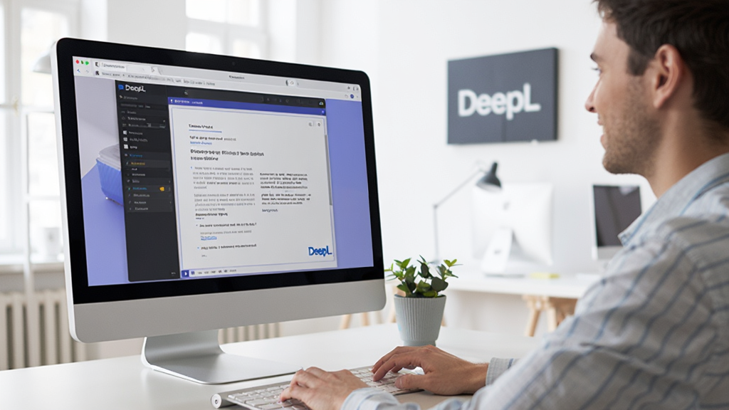 DeepL ʹ�ó���ͼ���û����ڵ���ǰʹ�� DeepL �����ĵ�����Ļ����ʾ������棬����Ϊ�����Ĺ����ң����С�DeepL����ʶ�������ʵ��Ȼ����������
