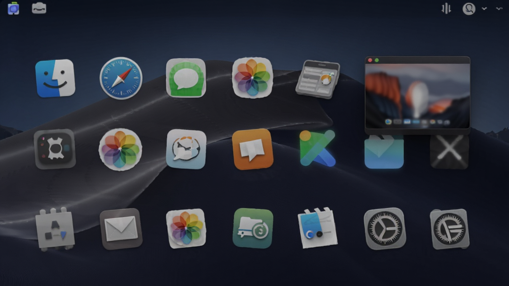 BitDock��������Ч��ͼ��չʾDock���϶��Ӧ��ͼ�괦������״̬ʱ��ʾ��������ͼԤ��������Ϊ��ɫ�����ֽ��ͼ���ӰЧ��ϸ�壬���廭���������޶�������