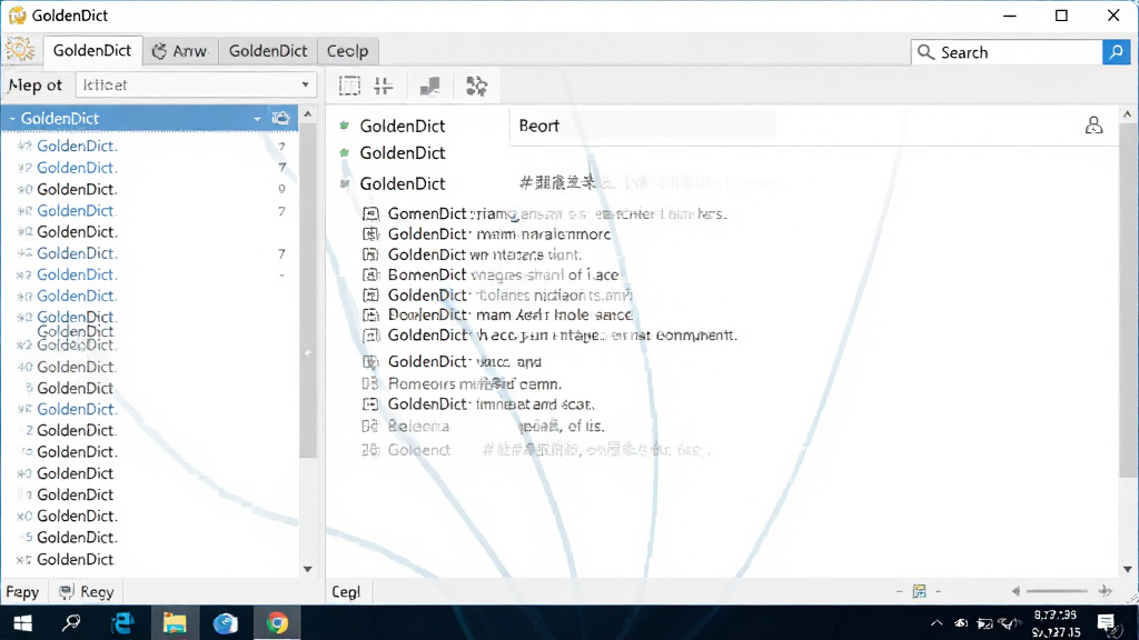 GoldenDict�ʵ�����������Ԥ��ͼ������Ϊ������Windows�������еĽ�ͼ�������������������б����Ҳ���ϸ���壬�Ű����࣬����ִ���Լ��ϸ��չʾ���ǩҳ�������������������ɾ����޶���Ԫ��
