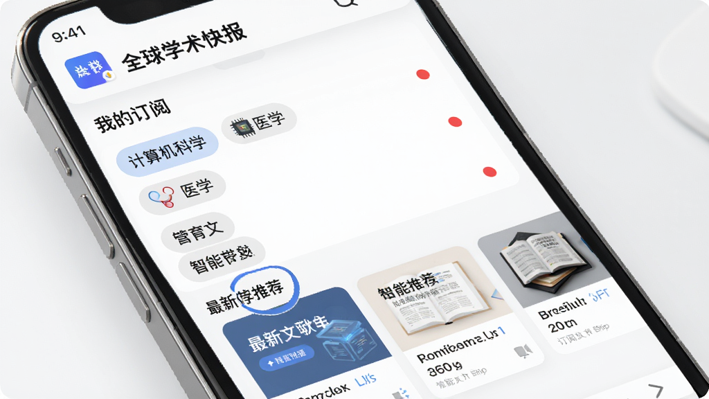 ����Ϊȫ��ѧ���챨APP�Ķ��������͹��ܽ��棬������չʾ�š��ҵĶ��ġ��б����������ѧ�Ʊ�ǩ�硰�������ѧ������ҽѧ����ÿ���Ա��к��δ�����ѣ��·�Ϊ���������Ƽ���Ƭ���������ɾ�������ִ���Լ��ϸ��ͻ�����Ի������������Ƽ��߼������ʸ��壬�޶���Ԫ��