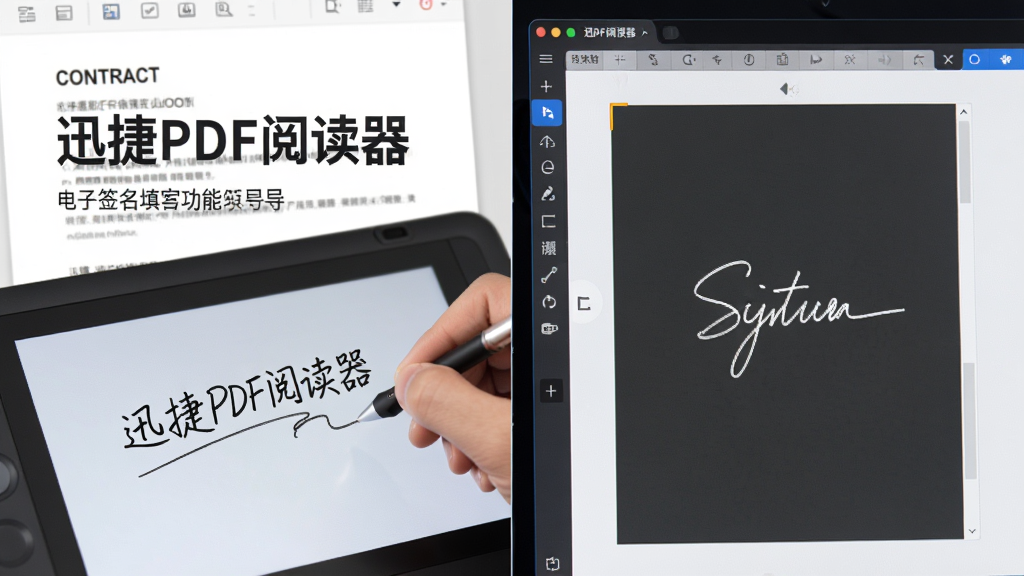 ���壺Ѹ��PDF�Ķ�������ǩ����д������д�����֣���Ļ�Ҳ���ʾǩ�������������Ϊ��ǩ��ĺ�ͬ�ĵ����Ű棺���������������������칫���ϸ�ڣ�������չʾ��д������λ������д