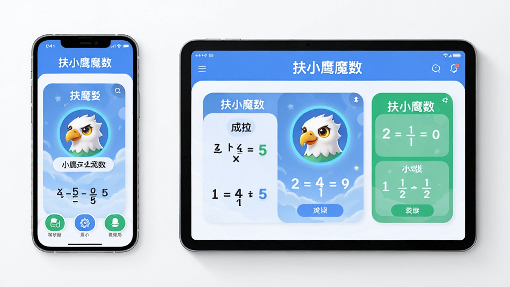 ��Сӥħ��APP���ֻ���ƽ���ϵ����жԱ�ͼ��������ֻ�����ģʽ���ұ���ƽ�����ģʽ����Ļ�϶�������ʾ�š���Сӥħ��������ѧ��ϰ���棬���沼������Ӧ��ͬ��Ļ�ߴ磬�����ɾ����豸��ԵԲ�󣬹�����ͣ�����ʵ��������ϸ���������޶���Ԫ��