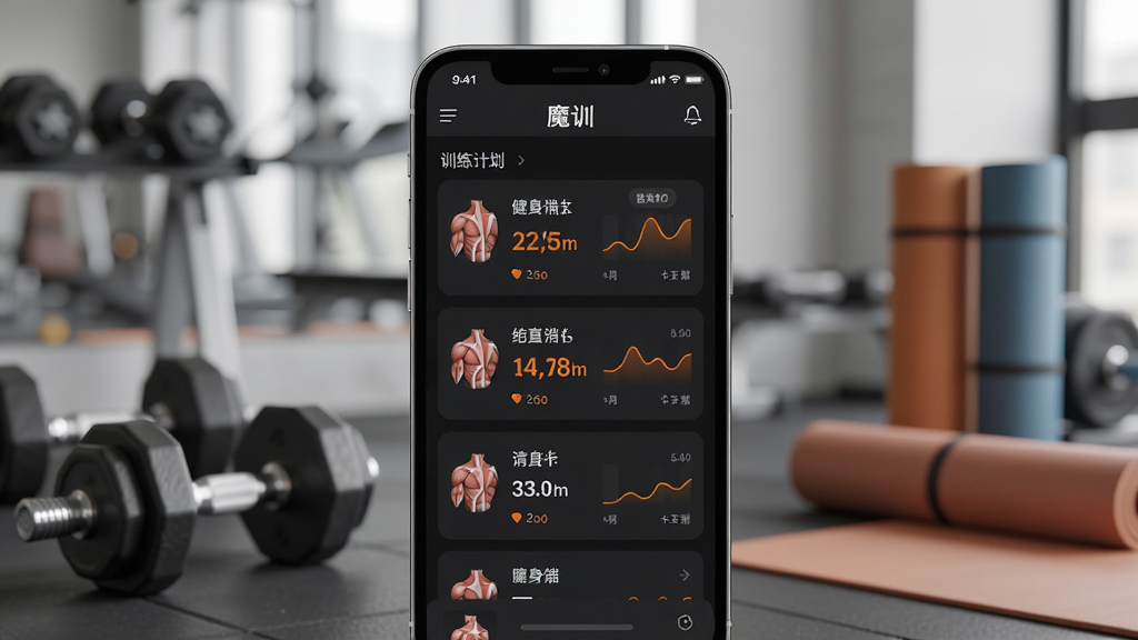 һ�ź�湹ͼ�ĸ����Ʒչʾͼ������Ϊ�����ֻ���Ļ������ʾ��ħѵ������App��ѵ���ƻ��б�������Ϊ�ִ��������������������٤���黯�����������ɫ������г�ɫ������ͼ����������Ƽ�����רҵ���Ű���У�ϸ��չʾ����Ⱥͼ���뿨·��������ֵ�����ʸɾ�ͨ͸���޶���Ԫ��