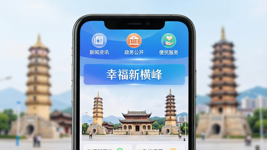 һ��չʾ�ֻ���Ļ��������д����Ļ��������ʾ���Ҹ��º�塱APP�����棬���涥��Ϊ��ɫ��������������������Ѷ���������񹫿�������������񡱵�ͼ����ڣ����岼�ּ���ִ�������Ϊ�黯�ĺ���س��еر꽨������������ͨ͸�����ֿƼ�����������Ϣ�����ʸɾ����޶���Ԫ��