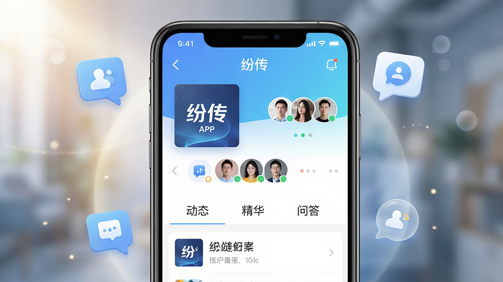 ��������Ϊ�����ֻ���Ļ��д����Ļ����������ʾ���״���APP�����棬���涥����Ȧ�ӷ���ͼ���Աͷ��ۺϣ��·������Ŷ�̬���������ʴ�ȵ�����ǩ�����ֲ�ȡ�ֻ����й�ͼ����Χ������͵Ĺ�Ӱ��Ʈ������Ⱥ����ͼ�ꡣ�Ű�����������ɫ��Ϊ���µ����׽��䣬����ִ���ƽ����ͻ���罻�����ݹ������ԡ�ϸ���ϣ���Ļ�����������ɶ�������Ԫ�ؾ��£�����ϸ��ɾ��������黯�޶������