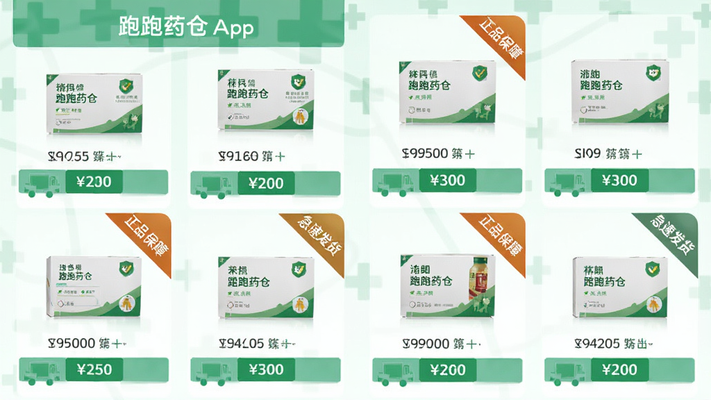 ����Ϊ����ҩ��App��ҩƷ�б�ҳ�棬��Ļչʾ����ҩƷ����۸��ǩ������Ϊ����ɫҽ��ʮ��ͼ�������ֲ����������У����������ϸ���С���Ʒ���ϡ������ٷ������Ǳ꣬���������ɾ����޶���Ԫ��