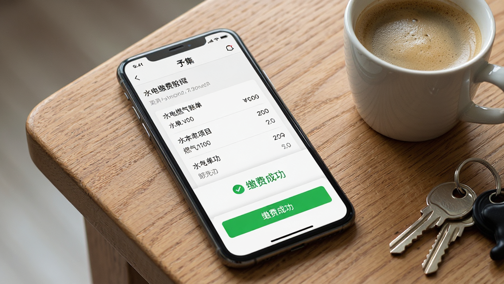���壺�ֻ���Ļչʾ���輯���ɷ�ҳ�棬�г�ˮ��ȼ�����˵���Ŀ������ʾ���ɷѳɹ�����ɫ��ʾ�����֣��ֻ�������ľ�������ϣ��Ա���һ�����Ⱥ�Կ�ס��Ű棺ҳ����Ϣ���϶������У��ص�ͻ���ɷѰ�ť�����������Ȼ����Ӱ���ϸ�����������ʣ��߷ֱ��ʣ�ɫ����ʵ�������ɾ������