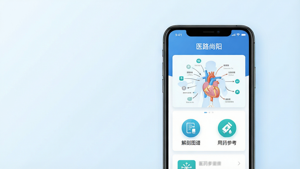 ���壺һ��������Ļ�������ֻ�����Ļ��������ʾ�š�ҽ·������APP���棬��������רҵ������ҽѧͼ����������Ŀ�����֣��ֻ�λ�ڻ�������ƫ�ң����������������ף�����Ϊ�ɾ���ǳ��ɫ���䣬Ӫ��רҵ��������ҽ�Ʒ�Χ���Ű棺�ֻ���Ļ����Ϊ���潹�㣬��Χ�޶������ֻ�Ԫ�ظ��š�����ִ���ƽ�������������ɫ��������Ϊ������׺ҽѧ���õ�����ɫ��ϸ�ڣ���Ļ��ͼ����������Լ�ɼ�������ͼ�ס�������ҩ�ο���������ͼ�ꡣ���ʣ�4K���壬����ɾ����޶���Ԫ�ء�