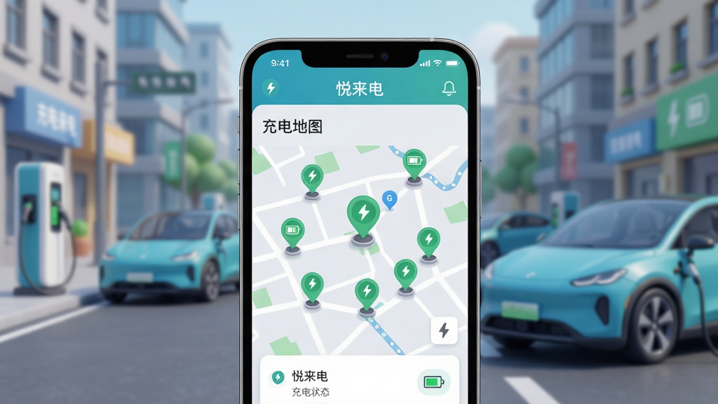 ��������Ϊ�������硱APP�������ֻ�������д����Ļ������ʾ���׮��ͼ�ֲ���ʵʱ״̬ͼ�꣬����Ϊģ���ĳ��нֵ�������Դ�綯�������岼�����ֻ�Ϊ���ģ��������ף��Ű���þ��й�ͼ�����Ϊ�ִ���ƽ�������΢3D�ʸУ�ϸ��ͻ����ͼ�������ɫ�������ţ����ʸ���ɾ����޶���Ԫ�أ���Ļ������������ע�������硱��������ͼ������