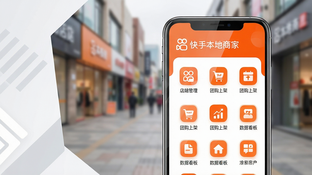 ���壺һ�������ֻ���Ļ��������ʾ�����ֱ����̼ҡ�APP���棬�������е��̹������Ź��ϼܡ����ݿ���ȹ���ͼ�ꡣ���֣��ֻ�λ�ڻ�������ƫ�ң������������ǳ��ɫ����װ�Ρ��Ű棺����APP����Ԥ�����ͼ���������У���Ļ�Ϸ���ʾ�����ֱ����̼ҡ�����������ִ���ƽ����ɫ�����죬�Կ��ֱ�־�Եĳ�ɫ�Ͱ�ɫΪ����ϸ�ڣ��ֻ���Ļ���䵭�����󣬱�����ģ������Ȧ�־������ʣ�������Ⱦ���ɾ����޶���Ԫ�ء�