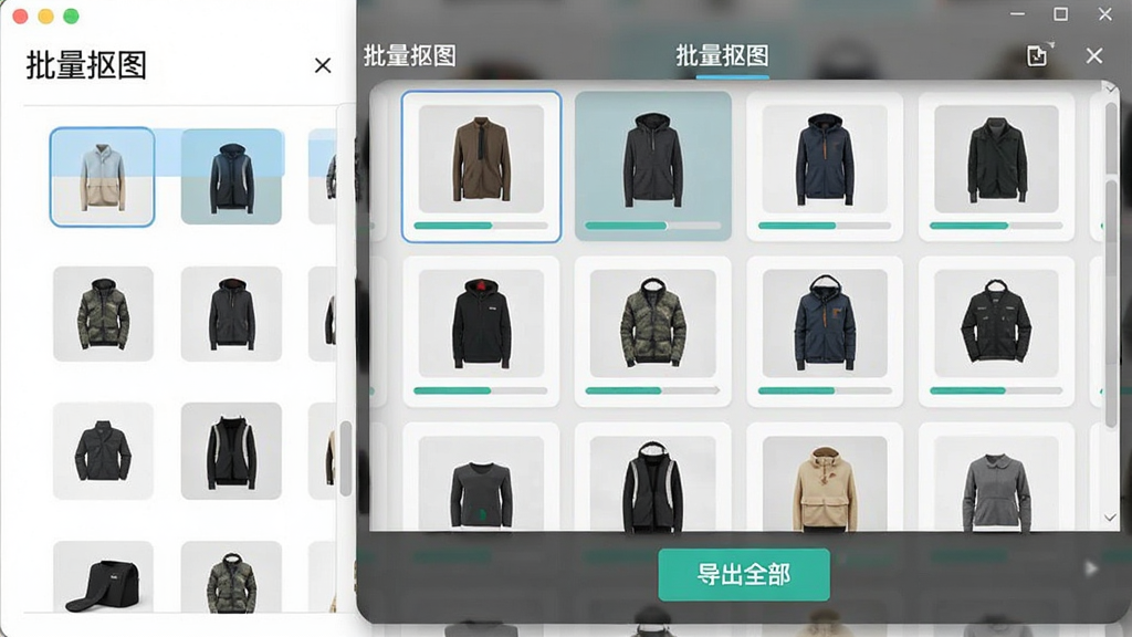 ���ٿ�ͼ���������������棬����ļ��б���ʾ������ƷͼƬ���Ҳ�����Ԥ����ÿ��ͼ����ʾ�������������ײ��С�����ȫ������ť��������ÿ�Ƭʽ���֣�ɫ�����£�����������ע��������ͼ�����������ʸɾ���