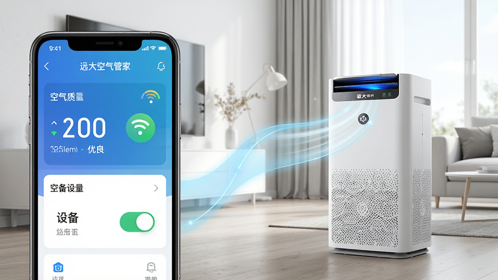 ���壺Զ������ܼ�App������Զ������������豸�������������֣�����ֻ���Ļ��ʾ����������ֵ���豸���أ��Ҳ�Ϊ�ִ��Ҿӿ�����һ̨��ɫԶ������������������У����������������Ű棺�ֻ�������д��������λ���Ӿ����ģ�����֮����ǳ��ɫ��͸���������Ӵ������ݴ��䡣��񣺿Ƽ��С��ɾ����������ܼҾӷ��ϸ�ڣ��ֻ���Ļ��ʾ��Զ������ܼҡ�������������������ͼ�꣬������������е����������������ʣ���������Ⱦ���ɾ��޶���Ԫ�ء�