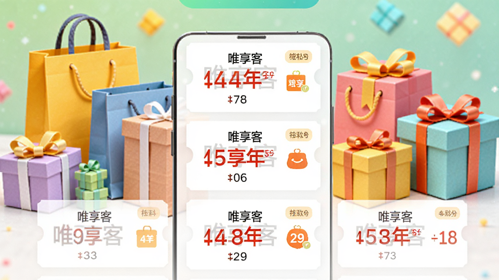 Ψ����APP�Ż�ȯ��ȡҳ�棬չʾ������Ʒ�Ż�ȯ��Ƭ��ÿ�ſ�Ƭ���С�Ψ���͡�ˮӡ���ۿ۽�����Ϊ�����Ĺ���������Ԫ�أ��Ű����룬��ɫ���ޣ����廭�ʣ��ɾ��޶���Ԫ��