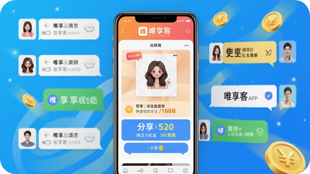 Ψ����APP����׬Ӷ����Ԥ�����ֻ���Ļ��ʾ������Ʒ���罻ƽ̨�Ľ��棬���С�Ψ���͡���־��Ӷ���������֣��������罻�������ݺͽ��ͼ�꣬���дʵ��ɫ�����������廭�ʣ��ɾ��޶���Ԫ��