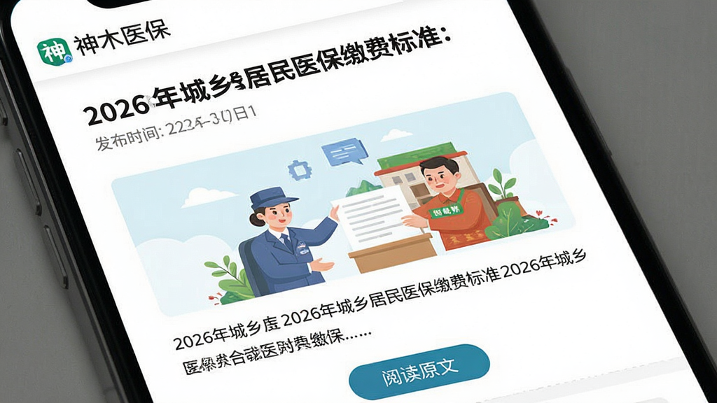 ���壺��ľҽ��app������Ѷҳ�棬չʾһƪ���ڡ�2026��������ҽ���ɷѱ�׼�������¡����֣��Ϸ�Ϊ���±���ͷ���ʱ�䣬�·�Ϊ�������ݣ����в�ͼ���Ű棺����Ӵ֣����Ķ����������м�����С����������Ѷ���񣬰���ɾ���������ɫ��ϸ�ڣ�ҳ�����Ͻ��С���ľҽ������ʶ�����µײ��С��Ķ�ԭ�ġ���ť�����ʣ������������޶���Ԫ�ء�