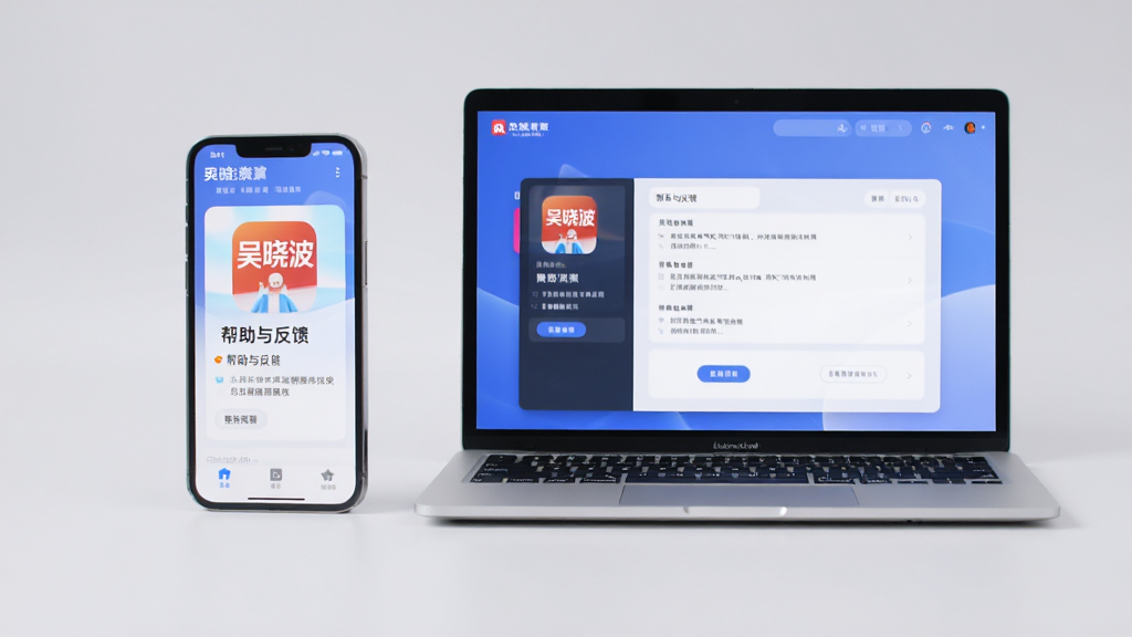 ���壺һ�������ֻ���һ̨�ʼǱ����Բ��ţ���Ļ�Ͼ���ʾ������Ƶ��App�ġ������뷴�������档���֣����ҶԳƣ�����Ϊǳ��ɫ���Ű棺���������ɼ�������ִ��Ƽ��У����Ч�������ʽྻ���޶���Ԫ�ء�