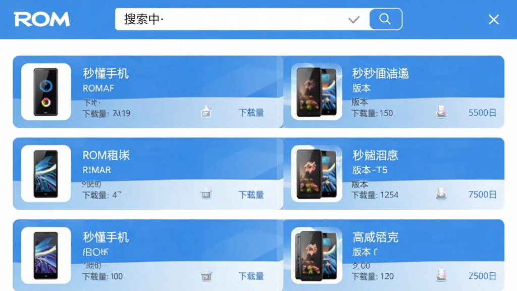 �����ROM����ҳ���ͼ�������ǡ��붮�ֻ�����ROM�г���飬����Ϊ����ɸѡ�����·����б���ʽչʾ���̼���ÿ������ֻ��ͺ�����ͼ��ROM���ơ��汾������������������ÿ�Ƭʽ��ƣ�������ɫ����Ϣ�������룬�����������޶���Ԫ��