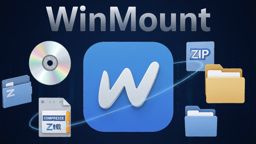 ����������Ⱦ�������Ӿ�ͼ������������WinMount����ͼ�����ά������壬��Χ�����Ź��̡�ZIPѹ�������ļ��е�Ԫ�أ�����Ϊ����ɫ�Ƽ��н��䣬ͼ���Ϸ��а�͸����