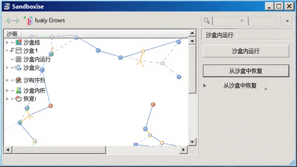 ����Ϊ Sandboxie �������������ͼ������Ϊ���� Windows ������ʽ������б���ʾɳ�����ƣ��Ҳ�Ϊ���ܲ�����壬�����������ϸ�ڰ�����ɳ�������С��롰��ɳ���лָ����Ȱ�ť�����ʸ���ɾ����޶���Ԫ��