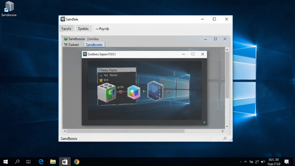 ����Ϊ Sandboxie ������ Windows �������е�ʵ�Ľ�ͼ������Ϊ���汳����ɳ�д��ڵ��ӣ���������ʾ�������еĳ����Ű���Ȼ�����Ϊ��ʵ��Ļ��ͼ���ϸ�ڰ�������������������ͼ�꣬���������ɾ����޶���Ԫ��