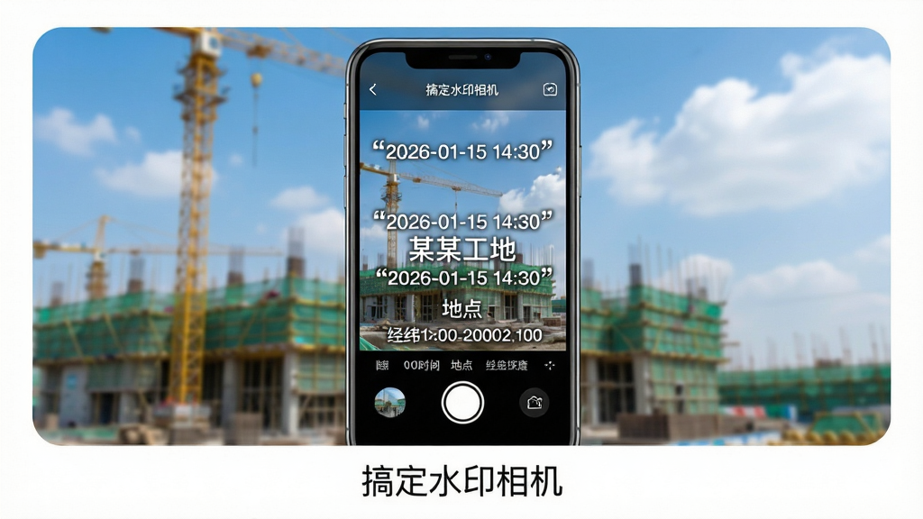 ���壺�ֻ���Ļչʾ���㶨ˮӡ��������ս��棬�����ϵ���������ʱ�䡢�ص㡢��γ��ˮӡ���֣�����Ϊ�������غ�������ơ����֣��ֻ����У������������������ף��·��м�Լ��Ӧ�����ơ��㶨ˮӡ������������Ű棺����ͻ����ˮӡ���ֿɱ棬��ͼƽ�⡣���дʵ�������ͨ͸��ɫ����Ȼ���ɾ��޶���Ԫ�ء�ϸ�ڣ�ˮӡ���ּ����ţ��硰2026-01-15 14:30���͡�ĳĳ���ء����ֻ���ԵԲ�󡣻��ʣ����壬�ɾ����޶���Ԫ�ء�