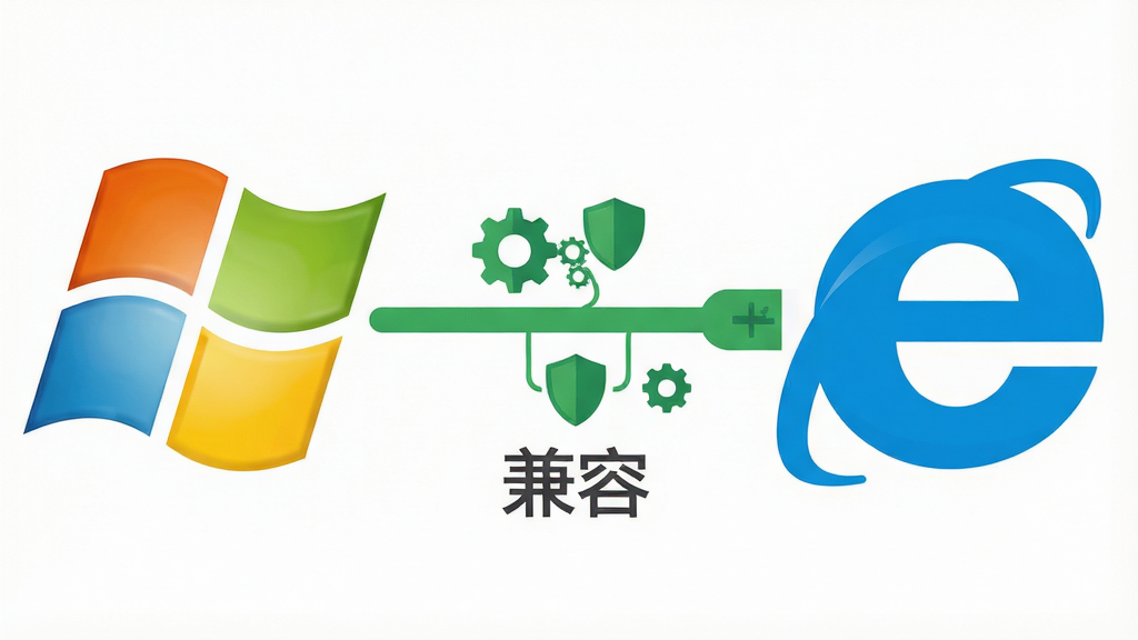 ���壺һ�ż���ʾ��ͼ�������Windows 7ϵͳͼ�꣬�Ҳ���Internet Explorer 8�ġ�e��ͼ�꣬����֮��ͨ��һ����ɫ�����������ӣ���ʾ�����ԡ����֣�����ͼ��ֱ����ڻ����������࣬�м����������������ӡ��Ű棺����ͼ�������ϵ�׺�ų��ֺͶ��Ƶ�Сͼ�ꡣ����ִ��Ƽ���ƽ�����ɫ�����졣ϸ�ڣ�Windowsͼ��Ϊ��ɫ�죬IEͼ��Ϊ��ɫ��e�����������·��С����ݡ����������ʣ�����ʸ����񣬱�Եƽ�����ɾ����޶���Ԫ�ء�
