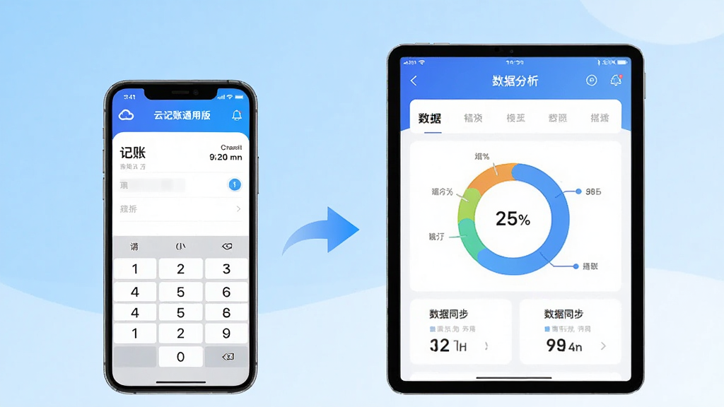 ��������Ϊ�Ƽ���ͨ�ð�APP���ֻ���ƽ���ϵ�ʹ�öԱ�ͼ����벿���ֻ���ʾ����������棬�Ұ벿��ƽ����ʾ���ݷ����Ǳ��̡����ֲ���˫�豸���ž��аڷţ�����Ϊ����ǳ��ɫ���Ű���Ϊ�Ƽ��б�ƽ�廭�磬����Ԫ�ؼ��������ͻ�����Ƽ���ͨ�ð桱Ʒ�Ʊ�ʶ��ϸ�ڰ����ֻ���Ļ�ϵ����ּ��̡�ƽ���ϵĻ���ͳ��ͼ������ͬ����ͷͼ�ꡣ���ʸ��壬ɫ���������������ִ����죬�ɾ��޶���Ԫ�ء�