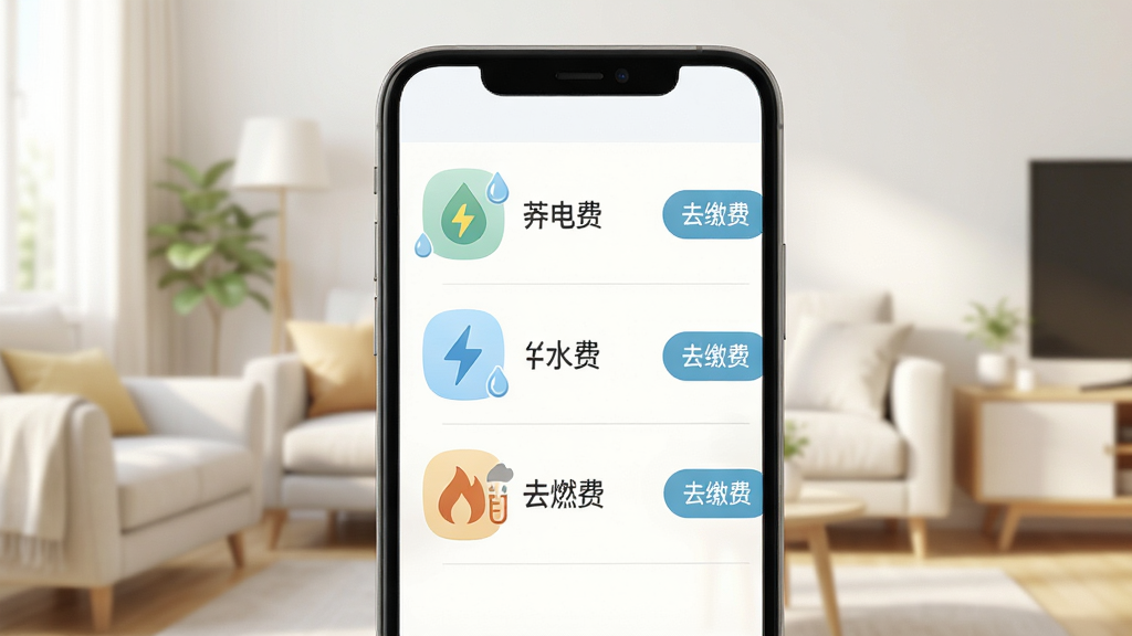 ���壺�ֻ���Ļչʾ����ɷ��б���������ѡ�ˮ�ѡ�ȼ����ͼ�ꡣ���֣��ֻ�����������Ϊ�����Ŀ���һ�ǡ��Ű棺�б������������У�ÿ����Ŀ�Ҳ��С�ȥ�ɷѡ���ť�������������磬ɫ����͡�ϸ�ڣ�ͼ�����΢Сˮ�κ�����Ԫ�ء����ʣ�������Ⱦ���ɾ��޶���Ԫ�ء�