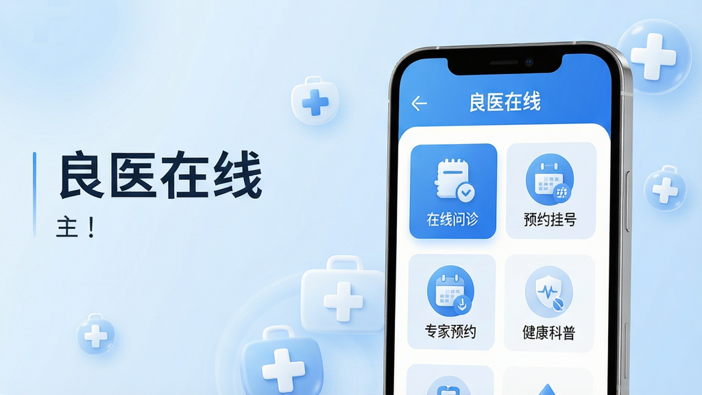���壺�ֻ���Ļչʾ����ҽ���ߡ�APP�����棬����������ʾ�������ר��ԤԼ���������յȺ��Ĺ���ģ��ͼ�ꡣ���֣��ֻ�λ�ڻ�������ƫ�ң�����������ڷ������֡��Ű棺������Ƽ���ִ�������������ɫ��������ͼ���������롣���дʵ��3D��Ⱦ��ϣ��Ƽ���ǿ��ϸ�ڣ��ֻ���Ļ���������ɱ棬ͼ�����С������������ԤԼ�Һš�������������Ϊ��͵�ǳ��ɫ���䣬����׺��ҽ��ʮ�ֱ�־�����ʣ����壬����ɾ����޶���Ԫ�ء�
