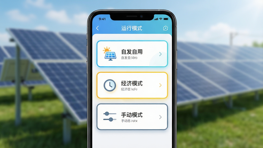 ��������Ϊ��ҵ����APP�ġ�����ģʽ��ѡ����棬����Ϊģ�������Ļ��ù����վʵ����ǰ�����ֻ�����������������沼�ֲ��ô�ֱ���еĿ�Ƭʽ�˵����ֱ�չʾ���Է����á���������ģʽ�������ֶ�ģʽ������ѡ����ø����߿��ʶ��ǰѡ��״̬�����Ϊ��ƽ����������ɫ���������¡�ϸ���ϣ�ÿ��ģʽ��Ƭ������С�Ͷ�̬ͼ�꣬����̫���ܰ塢ʱ���뻬�ˡ�����Ҫ��ɾ��������޶���Ԫ�أ�ͻ��ѡ���л���ֱ�۽����С�