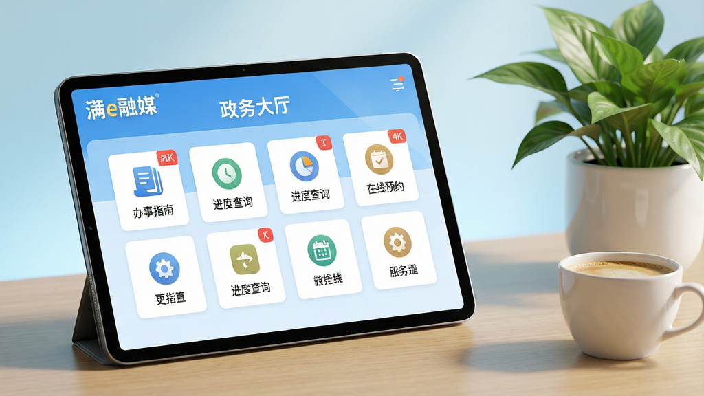 ���壺һ��ƽ�����б���������ϣ���Ļչʾ����e��ý���ġ��������������ҳ�棬ҳ�������������š�����ָ�ϡ��������Ȳ�ѯ����������ԤԼ���ȶ������ͼ�ꡣ���֣�ƽ��������ڻ�����࣬�Ҳ��������µ���ɫֲ���һ�����ȣ�Ӫ�����ʵķ����Χ���Ű棺����ͼ����ù��񲼾֣�ÿ��ͼ���·����������ֱ�ǩ���������ˡ������������UI��Ʒ�񣬱���Ϊ����ɫ���䣬���ֿɿ����Ч��ϸ�ڣ���Ļ���Ͻ��С���e��ý����ʶ������ͼ����к�ɫ�Ǳ���ʾ����Ϣ�����ʣ�4K���廭�ʣ����洿������Ӱ�����Ȼ��