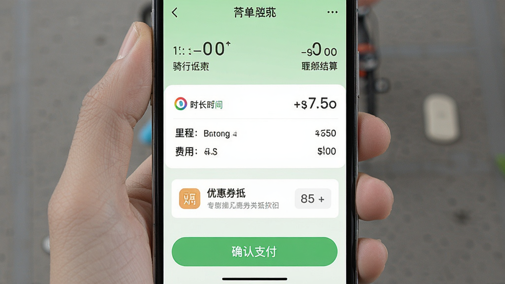 һ���ֻ�App�����ͼ����ʾ���н�����Ķ�������ҳ�棬��������ʱ������̡�������ϸ���Ż�ȯ�ֿ���ײ��С�ȷ��֧������ť������Ϊǳ��ɫ����Ƽ�࣬�������������ʸɾ����޶���Ԫ��