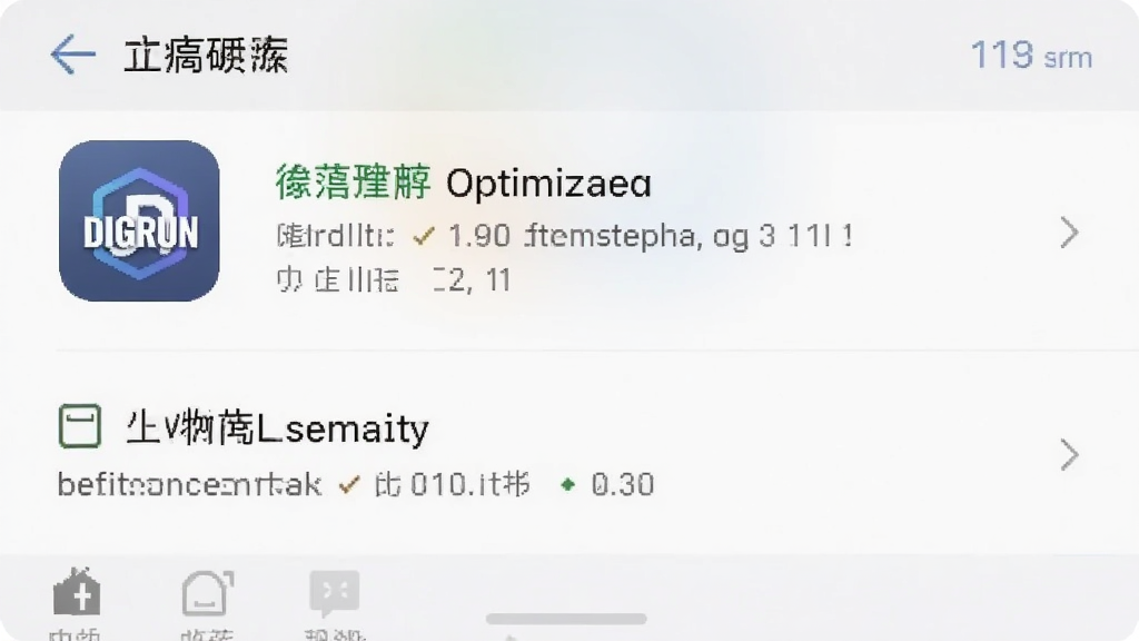 一张DIGRUN软件在手机后台运行管理界面的截图,主体为设置菜单显示电池优化和白名单选项,布局为列表式,排版简洁,风格系统原生,细节突出DIGRUN应用图标,画质干净无多余元素