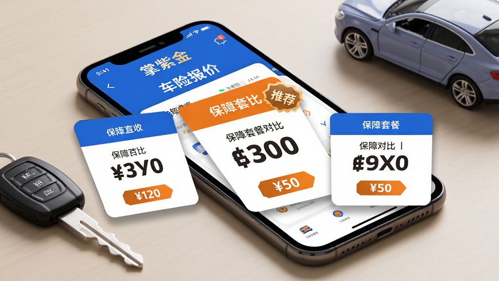 ���壺�����Ͻ�APP���ձ���ҳ�棬��Ļ����ʾ��ͬ�����ײͶԱȿ�Ƭ���۸��ǩ��Ŀ�����֣��ֻ�ƽ�����棬��Ļ���ϣ��Ա��г�Կ���복��ģ�͵��ߣ��Ű棺���ŶԱȿ�Ƭ�������У��м俨Ƭ���С��Ƽ������£��������Ƽ��У�������ɫ��ϸ�ڣ��۸�����ʹ�ô��ֺżӴ֣���Ƭ��Ӱ��Ȼ�����ʣ�������Ⱦ���ɾ����޶���Ԫ��