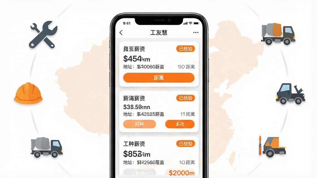 ���壺һ��չʾ�����ѻۡ�APP���й���Ϣ�б��Ľ�ͼ���ֻ���Ļ���ж���й���Ƭ����Ƭ��ʾ���֡�н�ʡ���ַ�;��롣���֣��ֻ���Ļ��Ϊ�������չʾ�����ܻ����Ŵ�����ͬ���ֵ�ͼ�꣬����֡���ȫñ��ˮ�೵�ȣ��γ���Ϣ���Ƶ��Ӿ����ߡ��Ű棺�й���Ϣ�б����ٲ�����ʽ���У�ÿ�ſ�Ƭ��Բ����Ӱ�������Ű������׶�����񣺱�ƽ�����������ϣ�������ɫ�԰�ɫΪ�ף���ɫ������ʾн�ʺͰ�ť�������ˬרҵ��ϸ�ڣ���Ƭ�ϱ�ע���Ѻ��顱С��ǩ��н�����ּӴ���ʾ�������е������й���ͼ������ͻ��ȫ�����ǡ����ʣ�������Ⱦ��������������������ɾ����޶���Ԫ�ء�
