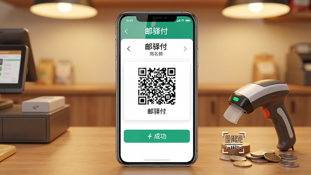 ���壺���丶APP�������ֻ������У���Ļ��ʾ�������տ���ͽ��׳ɹ����棬����Ϊ��ܰ��ʵ���������̨���������֣��ֻ����У������������б���ʽչʾ�տ���̻����ơ����丶���������Ա���С��ɨ��ǹ��Ӳ�ҡ��Ű棺�ֻ���Ļռ���Ӿ����ģ��·��������ף��Ϸ�����͵ƹ⡣���дʵ��ҵ���ɫ��������ͻ���Ƽ����ݡ�ϸ�ڣ��ֻ���Ļ������Ȼ���տ���ɱ�ʶ������������������ʾ�����丶��Ʒ���������ʣ�������Ⱦ���ɾ����޶���Ԫ�ء�