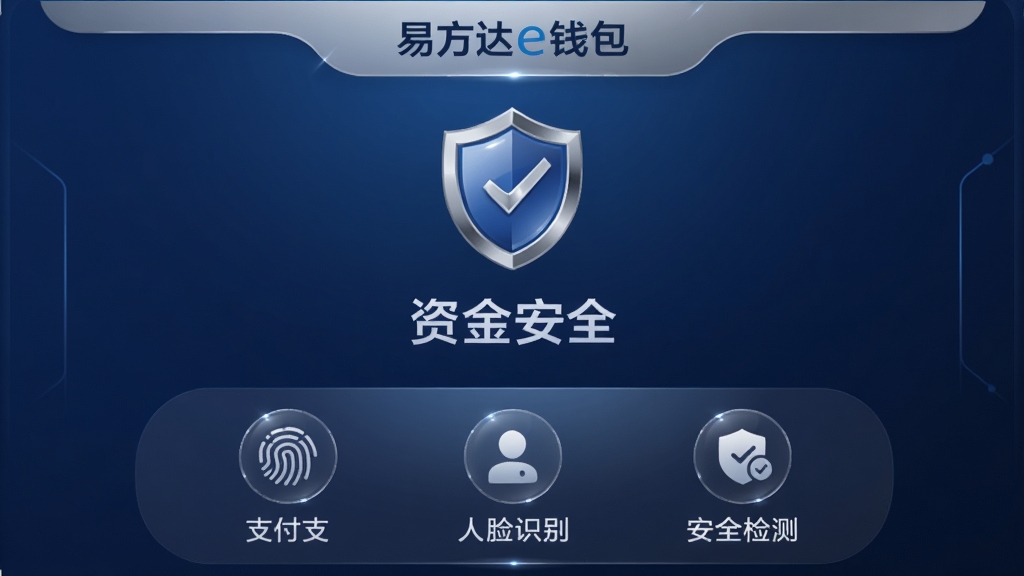 ͼƬ����Ϊ�׷���eǮ��APP�İ�ȫ���Ľ����ͼ���в�չʾ����ͼ��͡��ʽ�ȫ������������Ϊ����ɫ���䣬���ֲ������ҶԳ��Ű棬�����·�����ָ��֧��������ʶ�𡢰�ȫ����ͼ�꣬���Ϊ�Ƽ���UI��ƣ�ϸ��ͻ�����߷���������ʸУ�����ͨ͸�ɾ����޶���Ԫ��