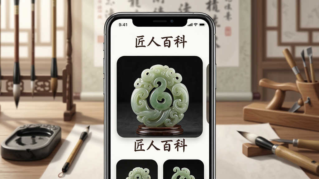 һ��չ�֡����˰ٿơ�App������ĸ������ֲ廭������Ϊһ�������ֻ���Ļ����Ļ����ʾ�����������ƷͼƬ�����֡����˰ٿơ�����������͵���ʽ�鷿�������б�īֽ���ľ�����ߣ����־��У��Ű����������дʵΨ����ϸ�ڷḻ������ϸ��ɾ����޶���Ԫ��