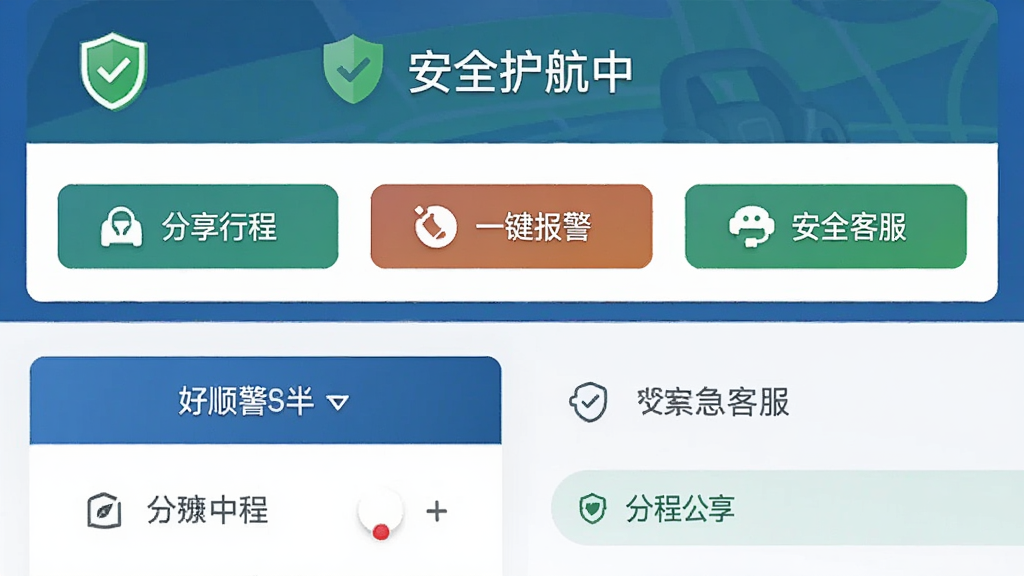 �ð�˳�糵����ȫ���Ľ����ͼ������չʾ�г̷����������ϵ������ҳ�棬����������ɫ����ͼ���롰��ȫ�����С��������·��з����г̡�һ����������ȫ�ͷ��������ܰ�ť����������ȣ�����ɫ����ɫ��׺�����ʸɾ��������޶���Ԫ��