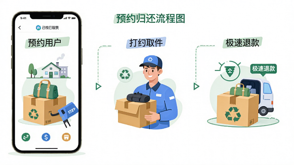 ���ü�����APP�����޹黹����ͼ���������û��ֻ�ԤԼ����ȡ��������黹��������ַ�Ϊ��������ʾ�⣬�Ű��ಢ��ע�������˿���������Ϊ�ִ���ƽ�廭��ϸ���п��Ա�뻷����װ�У����ʸɾ��������޶���Ԫ��