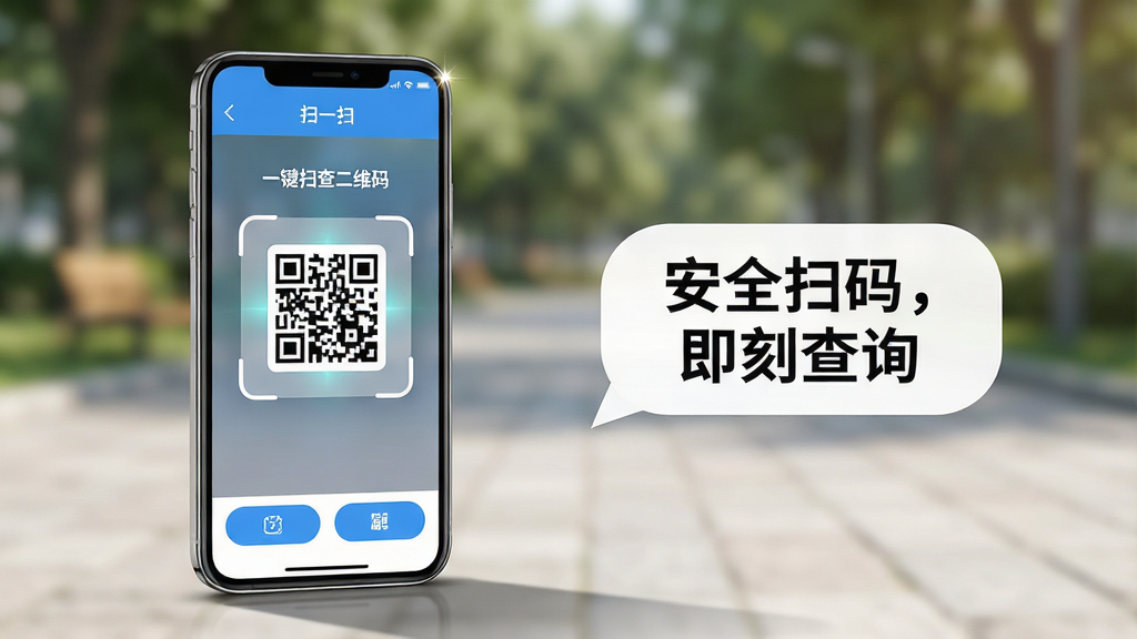 ���壺һ�������ֻ���Ļ����ʾ��һ��ɨ���ά�롱�����������棬������������Ŀ��ɨ��򣬱���Ϊģ���Ļ��⻷�������֣��ֻ�λ�ڻ�������ƫ���Ҳ����ײ������������ݡ���ȫɨ�룬���̲�ѯ�������幹ͼƽ�⡣�Ű棺�ֻ���Ļ�е�UI�����ɼ�������������ɨһɨ��������ײ����ܰ�ť�����дʵ������ִ���ƽ��UI��ɫ������ͨ͸��ϸ�ڣ�ɨ�������һ����ά��ͼ�����ֻ���Ե��ϸ��ĸ߹⣬�����������Ӱ�����ʣ�4K���壬�ɾ����޶���Ԫ�ء�