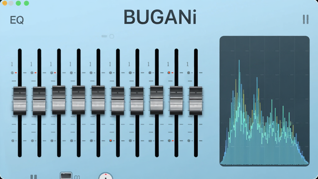 ��������Ϊ��BUGANi��EQ���ڽ��棬�м���10�����ӣ��Ҳ�ΪƵ����������������ǳ���������С�BUGANi������������ƽ�⣬�����ˬ��ϸ��ͻ�������ϵĸ߹ⷴ�䣬����ϸ�壬�ɾ��޶���Ԫ�ء�