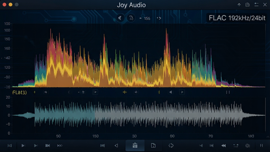 һ��Joy Audio������������ʱ�ĺ�̨��������ͼ��������ʾƵ��ͼ��̬����������ϸ��ḻ������Ϊ����ɫ�Ƽ����������ֱ�ǩ��FLAC 192kHz/24bit������չʾ��������רҵ�Ҹ��ж��У����ʸ��壬�ɾ��޶���Ԫ�ء�