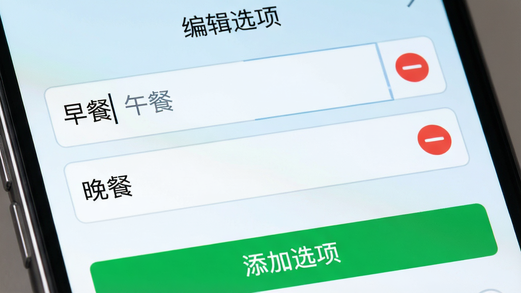 ͼƬչʾ�ֻ���Ļ��д����Ļ��һ���༭���棬�����С��༭ѡ����������·����ĸ��������е�����򣬷ֱ����롰��͡�������͡��������͡�����ҹ������ÿ��������Ҳ඼��һ����ɫ����ͼ�꣬��Ļ�ײ���һ����ɫ������ѡ���ť���ֻ������ǵ���ɫ���䣬�������࣬��������������ϸ�壬�޶���Ԫ�ء�