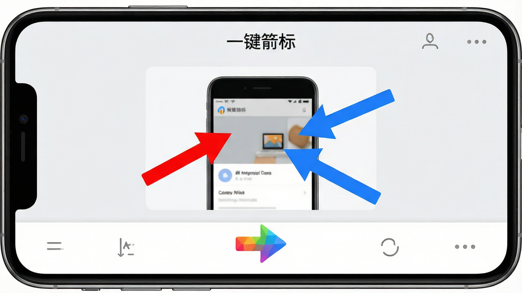 一张智能手机横屏展示
